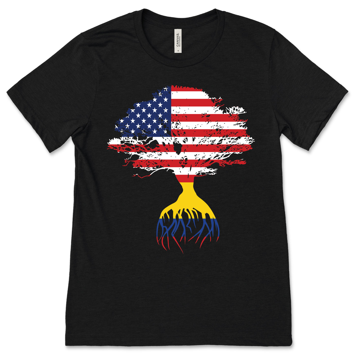 American Flag Colombian Roots Colombia Flag T-Shirt, Colombians, Colombian Gifts, Colombian Present, Colombian Birthday