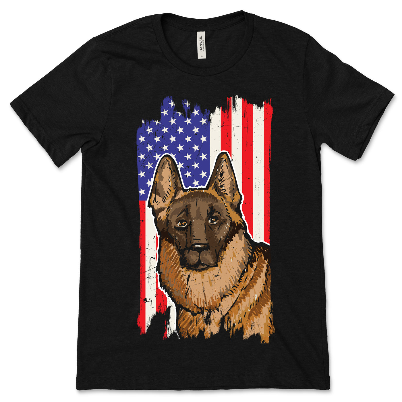 American Flag German Shepherd Dog Vintage T-Shirt, Shepherd Mom Mama Dad T Shirt, GSD Owner Gift, K9 Police Lover, Handler Trainers Present,