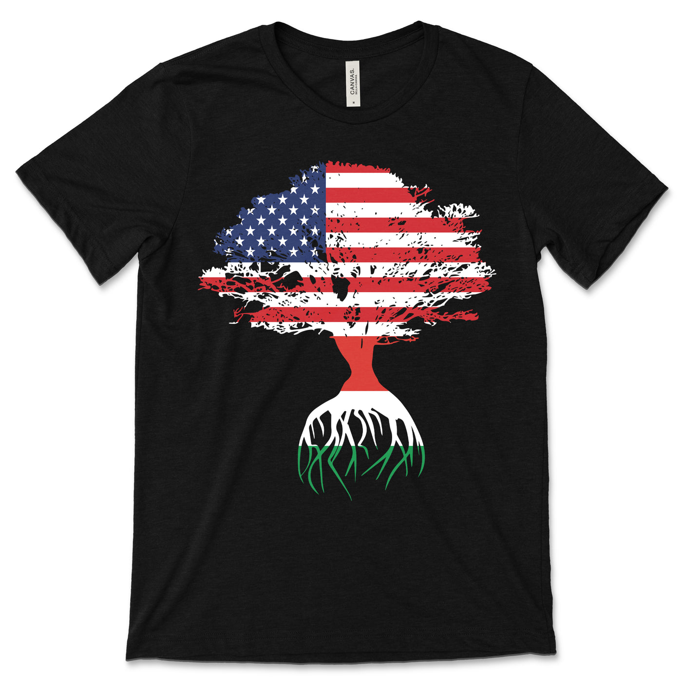 American Flag Hungarian Roots Hungary Flag T-Shirt, Hungarians, Hungarian Gifts, Hungarian Present, Hungarian Birthday