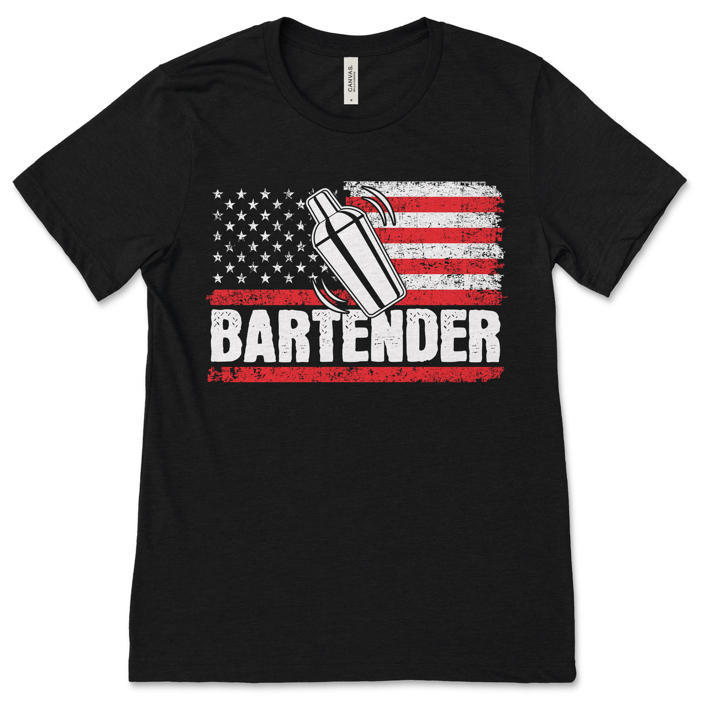 American Flag Cocktail Shaker Bartender T-Shirt, Barman Vintage Shirts, Bar Gifts, Bartending Drinking, Mixologist Intoxicologist, Drink Tip