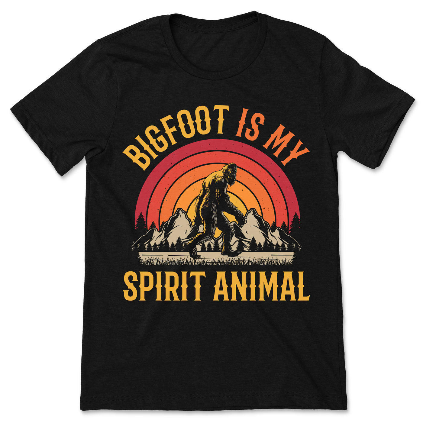 Bigfoot is My Spirit Animal Vintage T-Shirt, Undefeated Hide And Seek Champion Tees, Sasquatch Yeti, Bigfoot Believe Festival Lover Gift