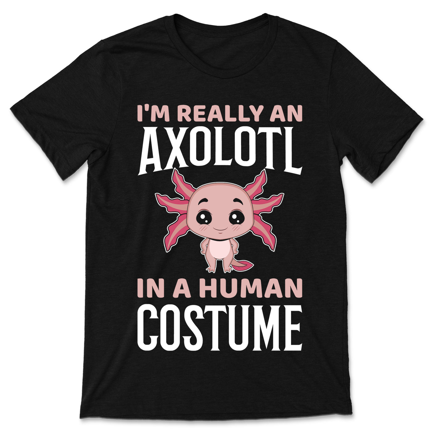 Axolotl Cute Axolotls Amphibian Lover Gift For Girls Teens Boys T-Shirt, Neotenic Ambystoma Mexicanum Mexican Salamander Owners Fans Present