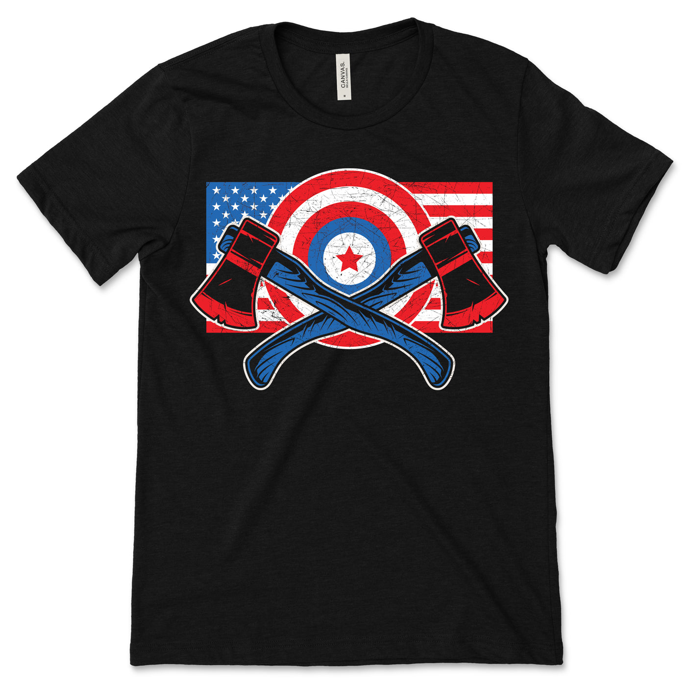 American Flag Axe Throwing T-Shirt, Axes Hatchet Thrower Gift, Cool Funny Axe Throw Hobby Events Lover, Tournaments Competition Costume,