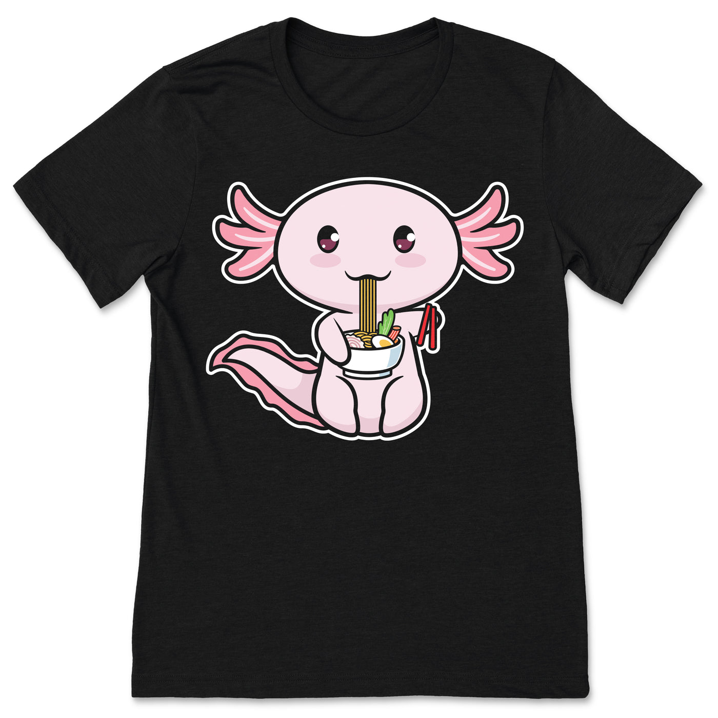 Axolotl Ramen Japanese Noodles Bowl Axolotls Amphibian Lover Gift T-Shirt, Neotenic Ambystoma Mexicanum Mexican Salamander Owners Gift