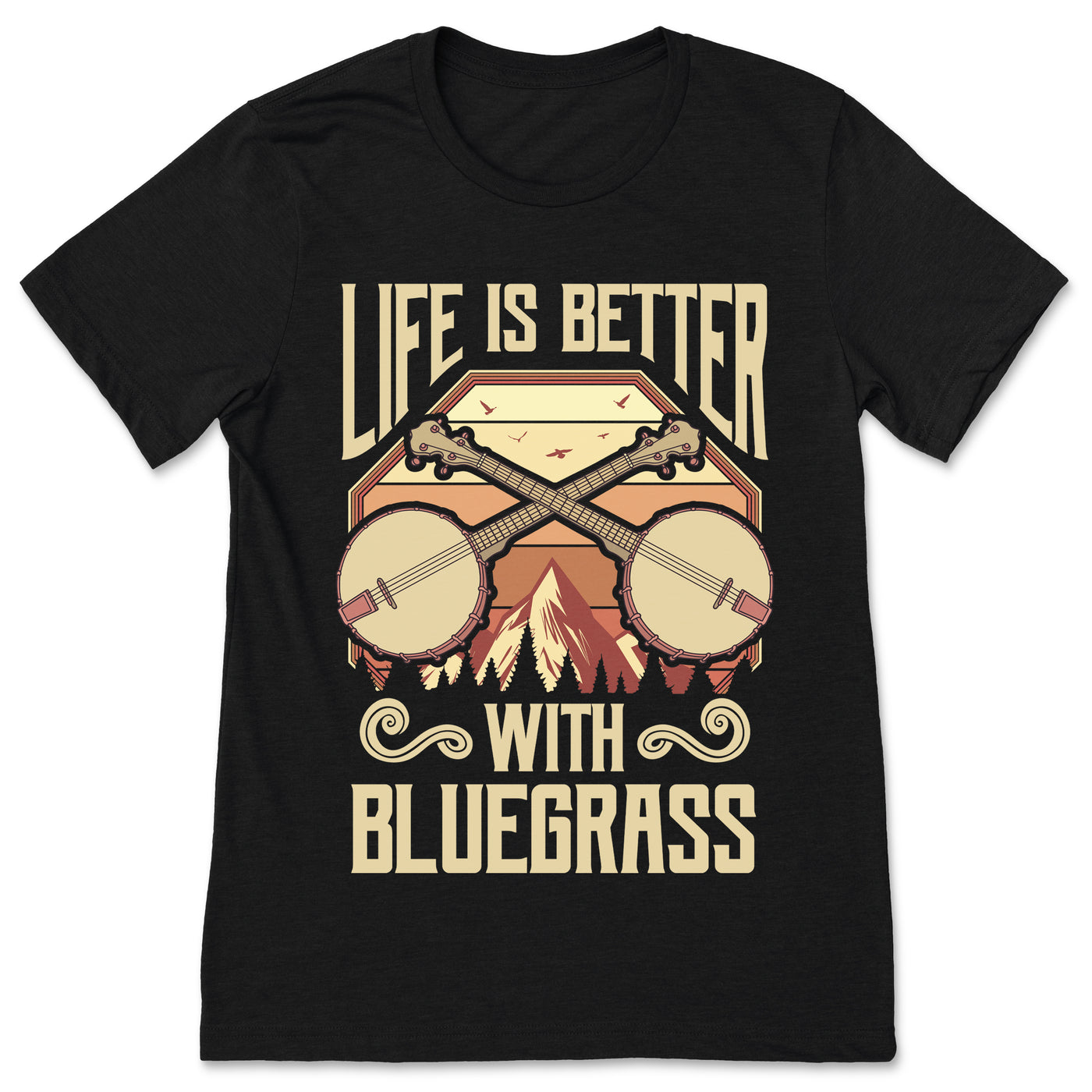 Banjo Vintage Retro Bluegrass Fans Music Instrument Banjo Player Gift T-Shirt, Musician Shirts, Genre Festivals, My Grass Is Blue