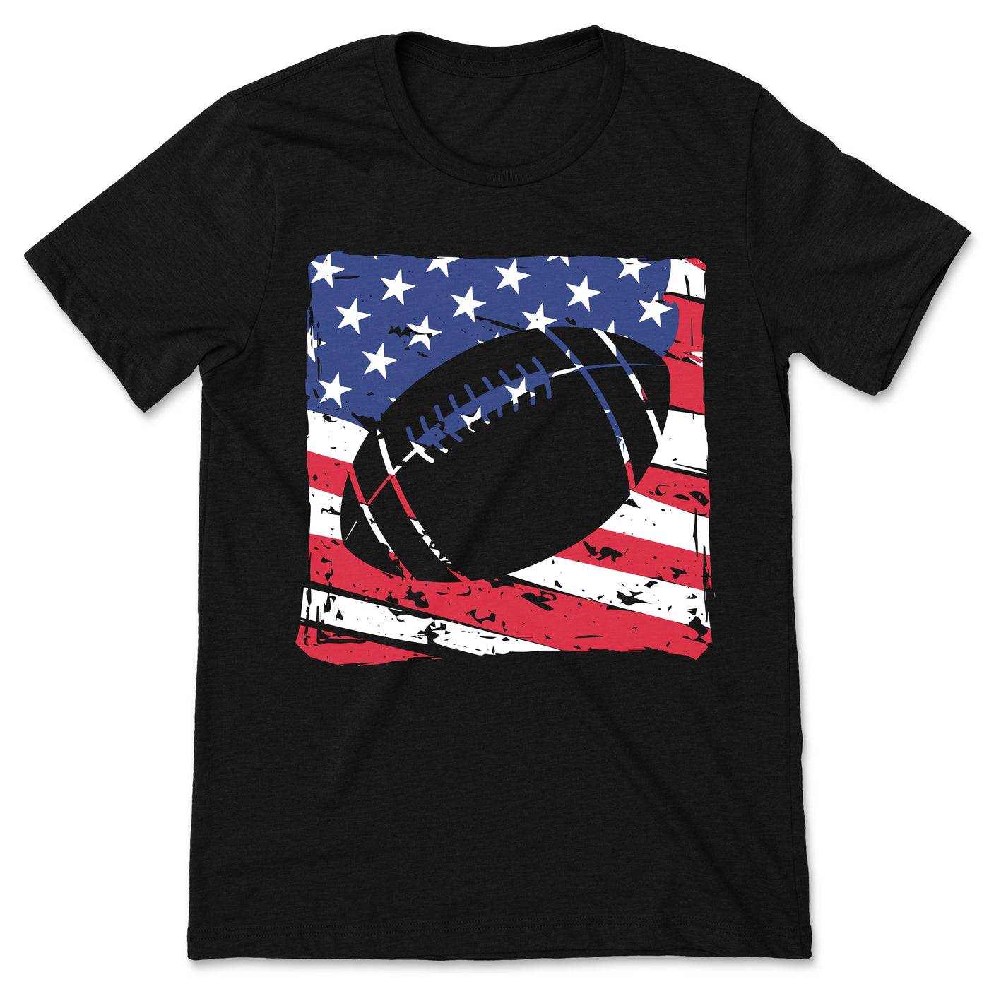 American Flag USA Football Vintage Cool T-Shirt, American Football Players School Fans Game Day