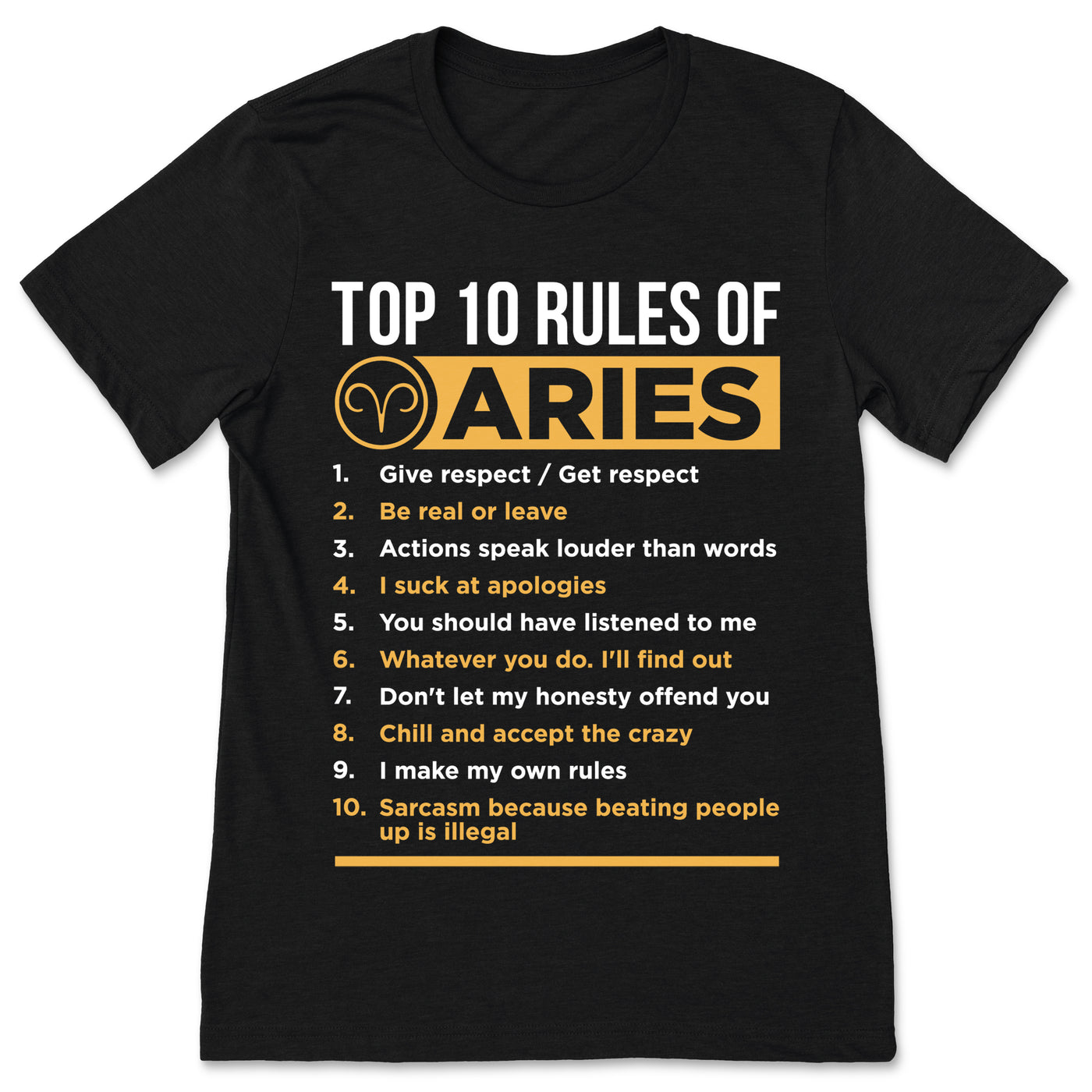 Aries Horoscope Zodiac Facts Traits Astrological Sign T-Shirt, Born March 21 - April 19