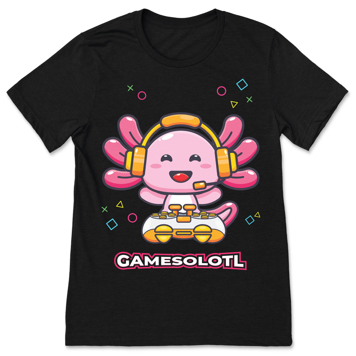 Axolotl Gaming Video Games Axolotls Amphibian Lover Gift Girls Boys Reader T-Shirt, Neotenic Ambystoma Mexican Salamander Owners Present,