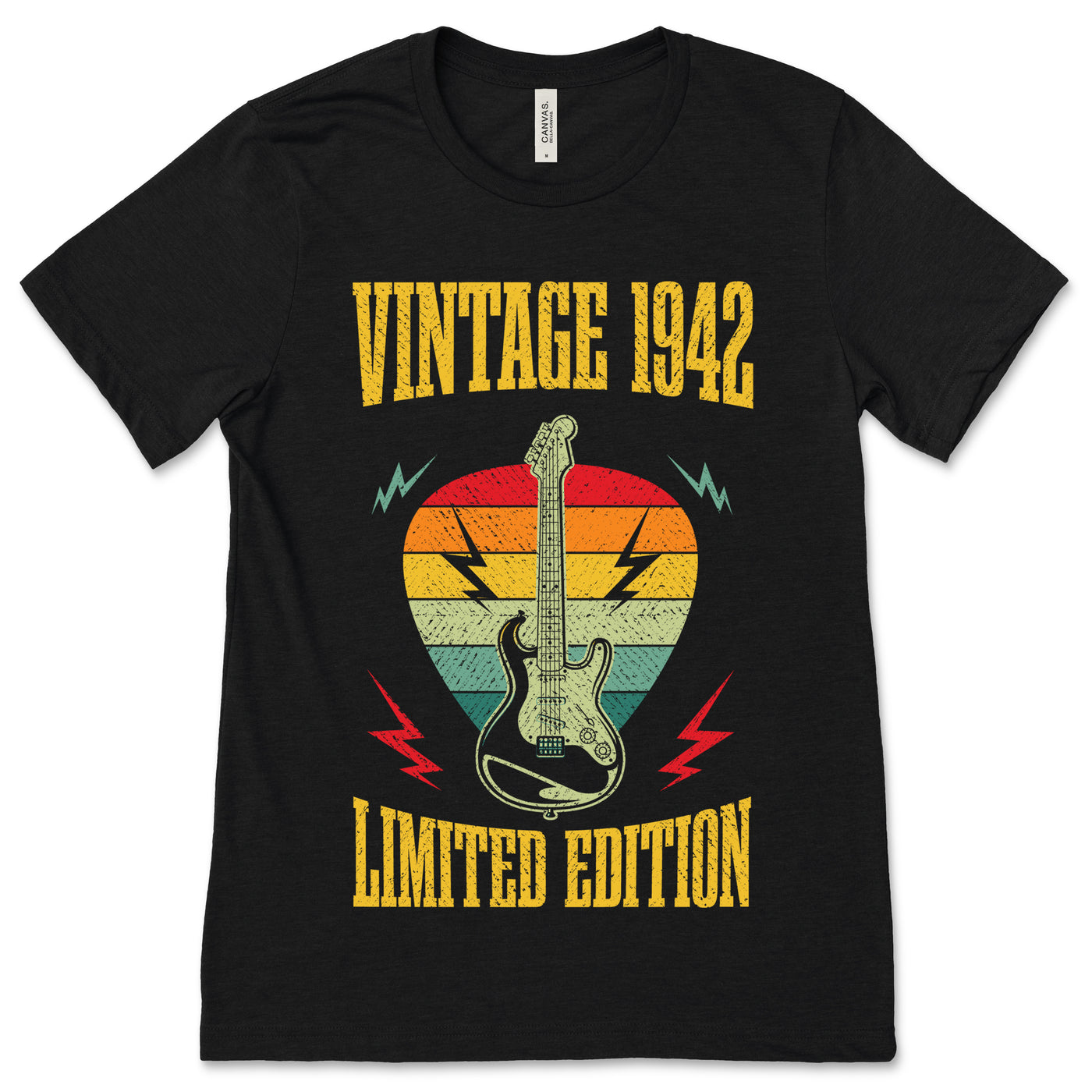 82 Year Old Gifts Vintage 1942 Limited Edition 82nd Birthday Guitars Guitarist Guitar Player Gift T-Shirt, Musician Birthday Present Dad,