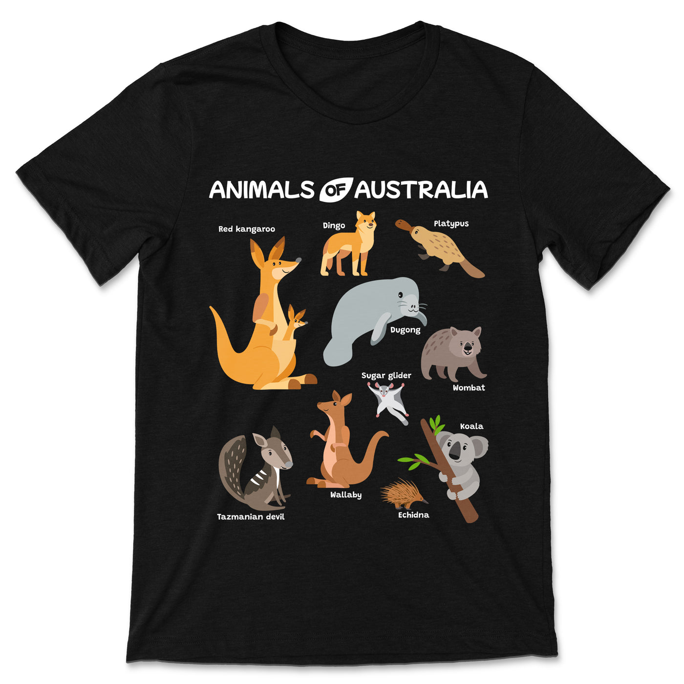 Animals Of Australia Australian Animal Educational Aussie Gift T-Shirt, Travel Visit