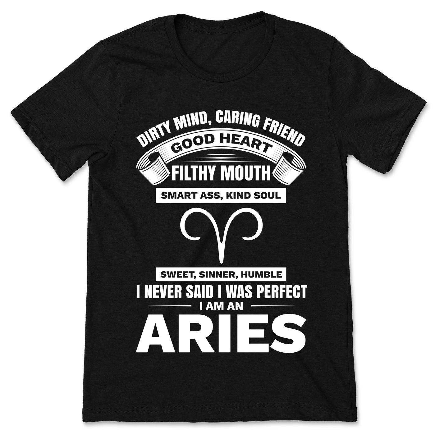 Aries Horoscope Zodiac Astrological Sign Funny T-Shirt, Born on March 21 - April 19 Design