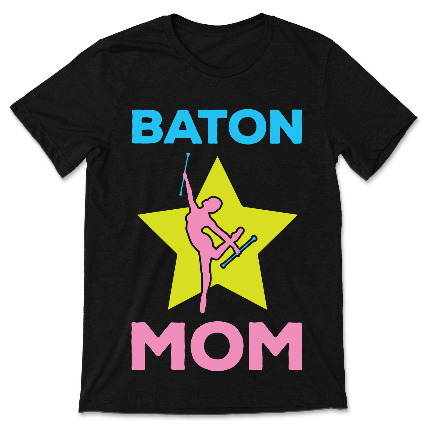 Baton Twirling Mom T-Shirt, Rhythmic Gymnastics Performer Gift, Twirler Birthday Present, Rhinestone Twirl Gymnast Costume, Gymnasts Girl