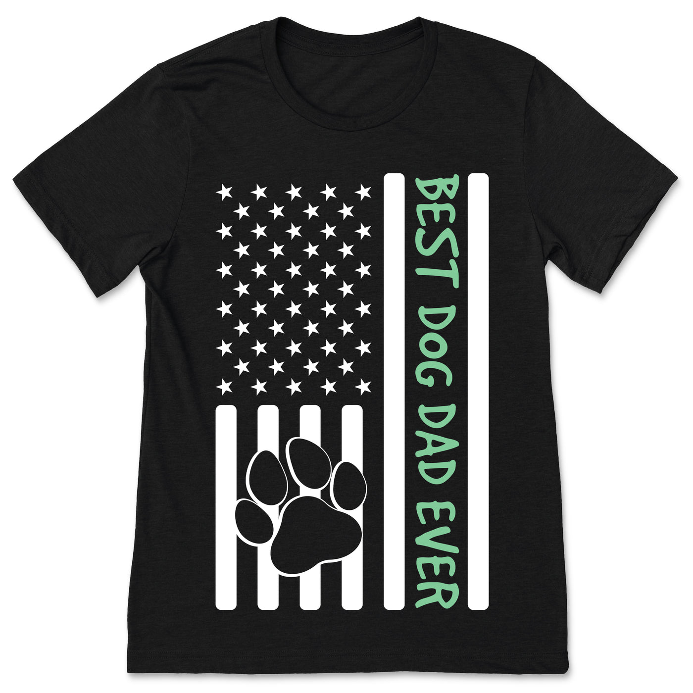 Best Dog Dad Ever American Flag T-Shirt Gift for Best Father, 4th of July Shirt, Father's Day Gift Tees, Dads Birthday USA