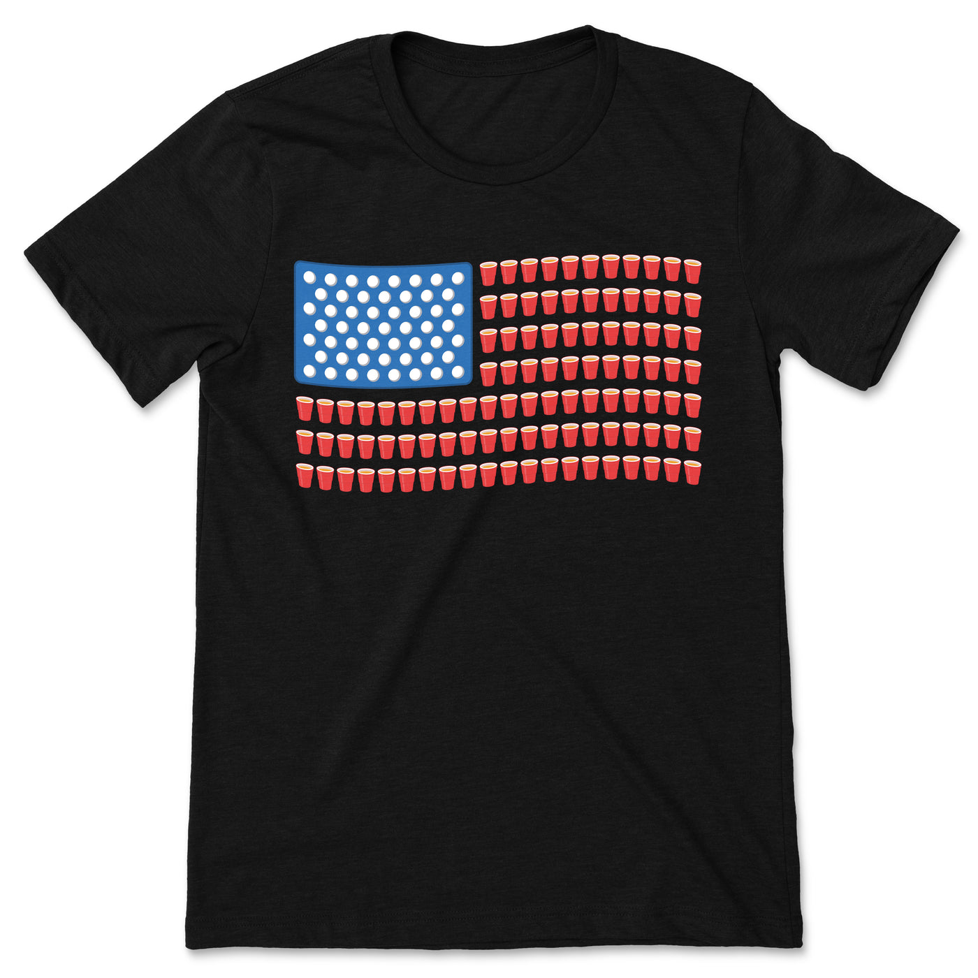 Beer Pong USA Flag 4th of July T-Shirt, Patriotic T Shirts, Independence Day, Fourth of July, Merica Shirt, USA Flag, Funny 4th of July
