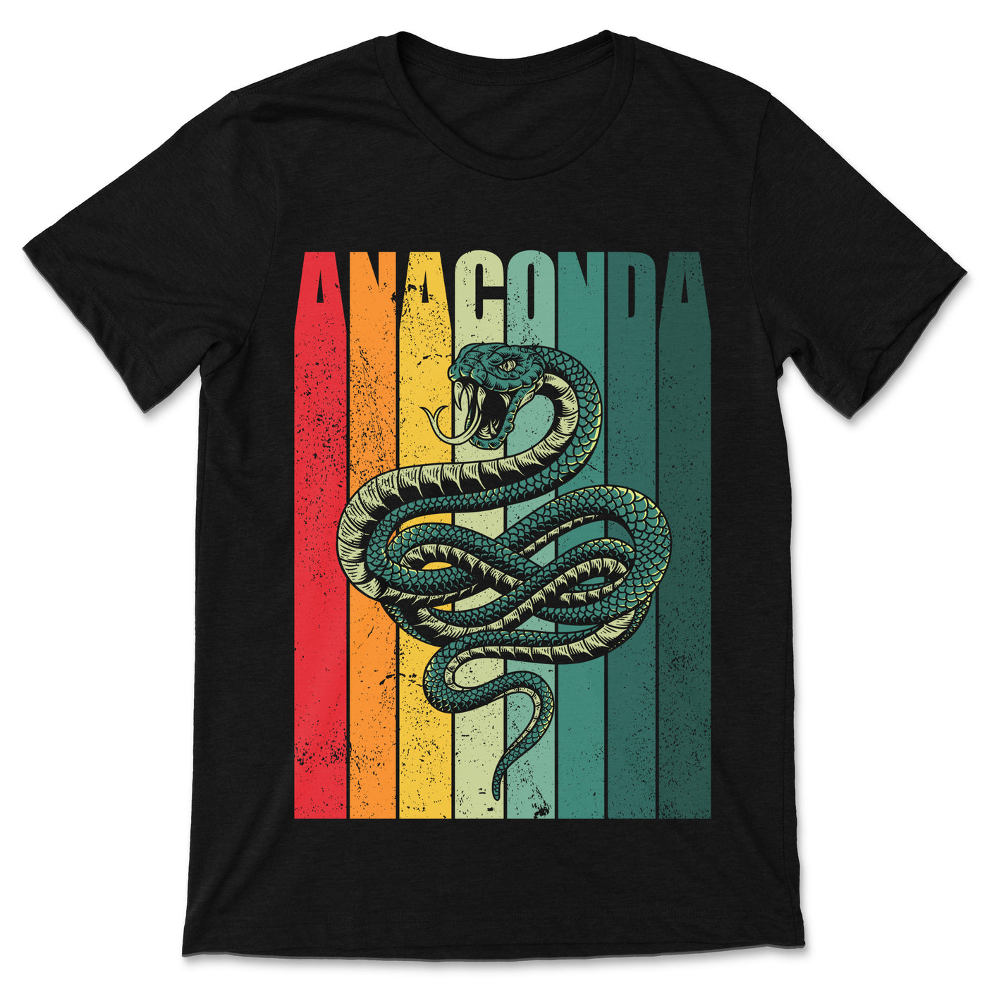 Anaconda Snakes Lover Vintage Retro Snake Owner Gift T-Shirt, Halloween Costume Party, Reptile Zoology Zoo Christmas Birthday Present Outfit