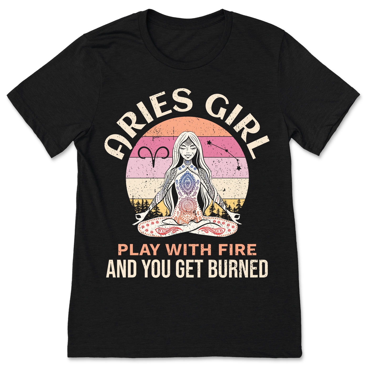 Aries Girl Horoscope Zodiac Astrological Sign Funny T-Shirt, Born on March 21 - April 19 Design Gifts