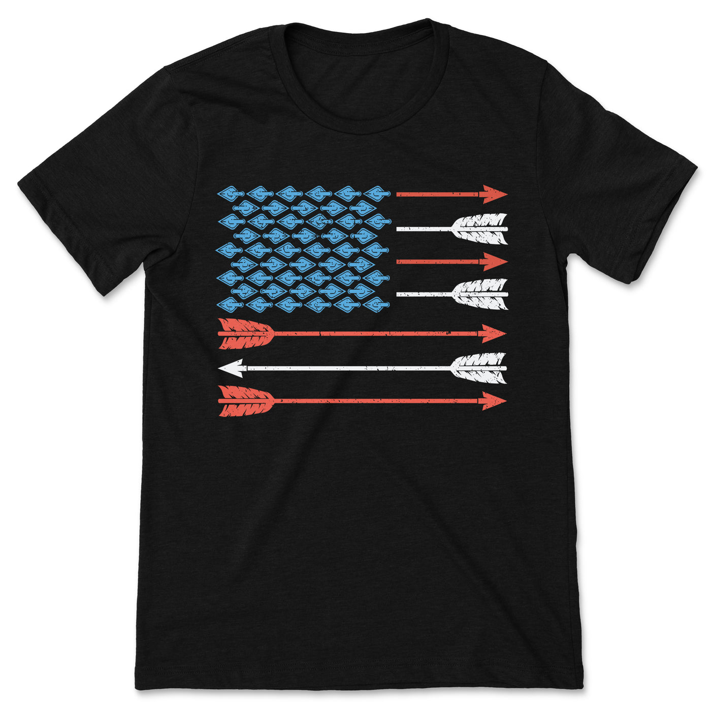 Archery American Flag USA Archer Gift Outfit, Arrow Bow Sport Lover Present T-Shirt, Boys Girls Bowman, Shooting Competition Team