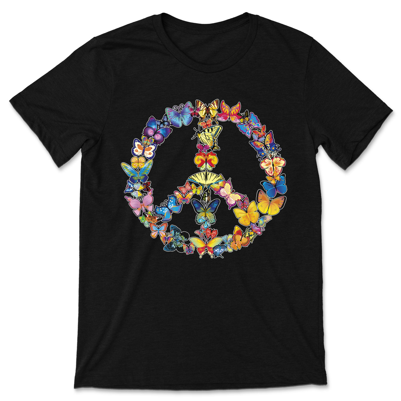 Beautiful Butterfly Peace Hippie Symbols Butterflies Lover T-Shirt, Lepidopterology Unique Botanical Gifts Shirts