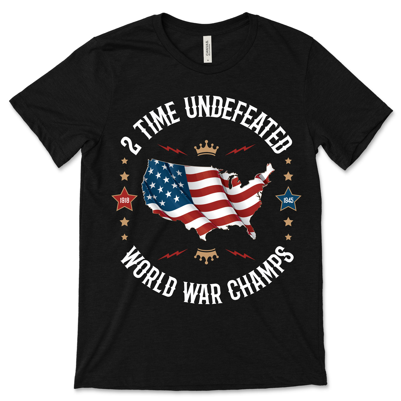 2 Time Undefeated World War Champs 4th of July T-Shirt, Patriotic T Shirts, Independence Day, Fourth of July, Merica Shirt, USA Flag