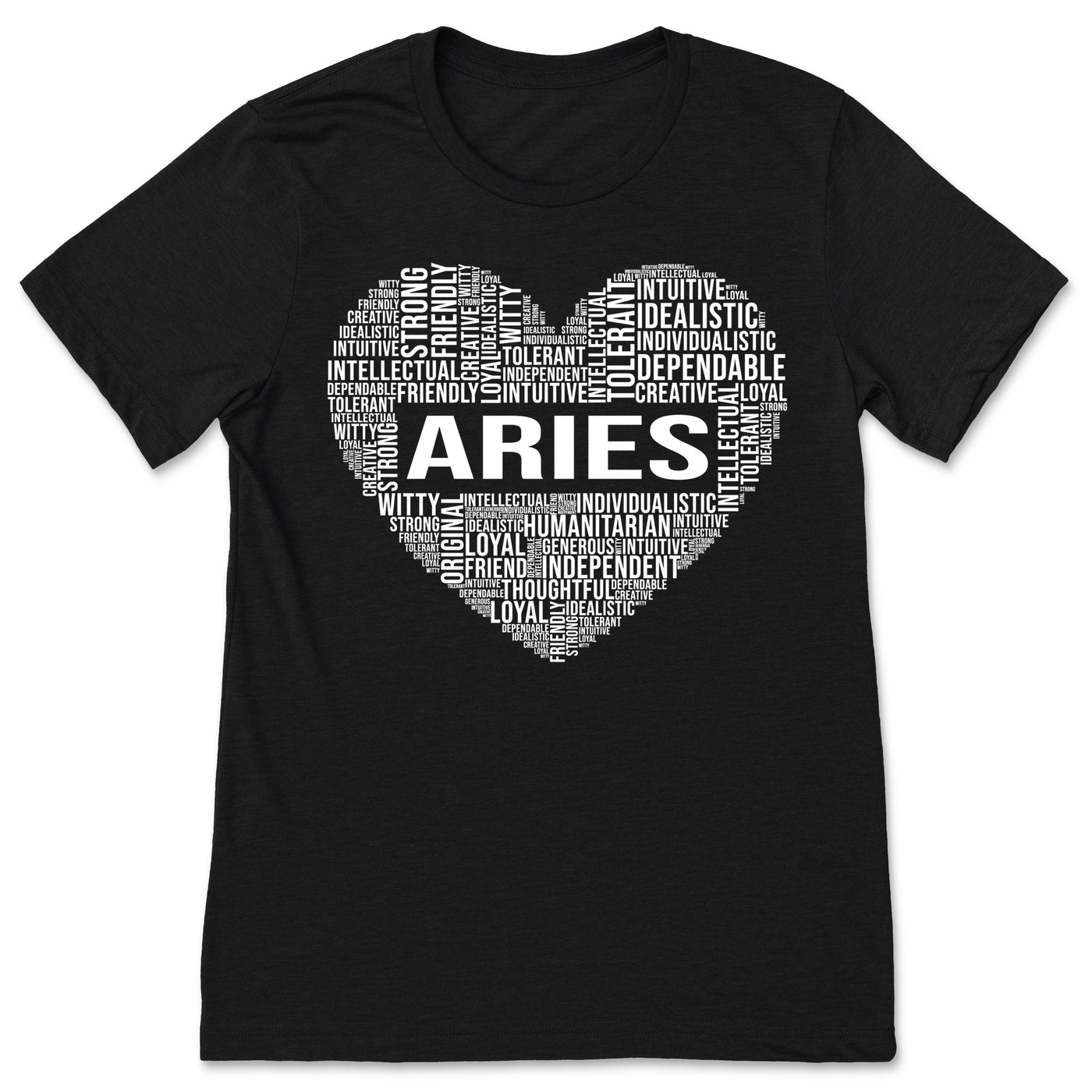 Aries Horoscope Zodiac Facts Traits Astrological Sign Love Heart T-Shirt, Born March 21 - April 19