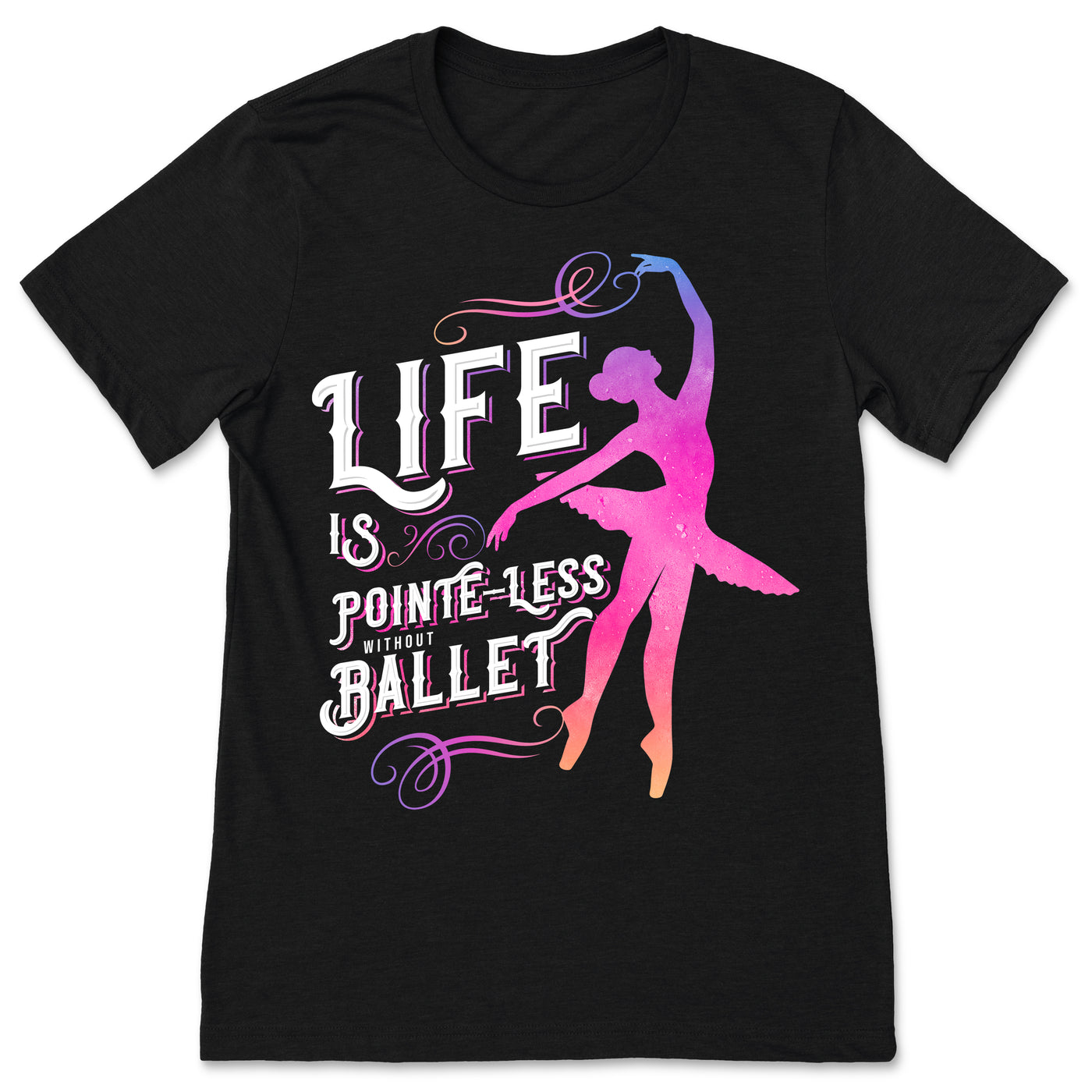 Ballerina Girl T-Shirt, Gift Tee For Love Ballet Girls, Cute Dancer Birthday Christmas, Perfect For Class Practice Show Dancing Fans Lover