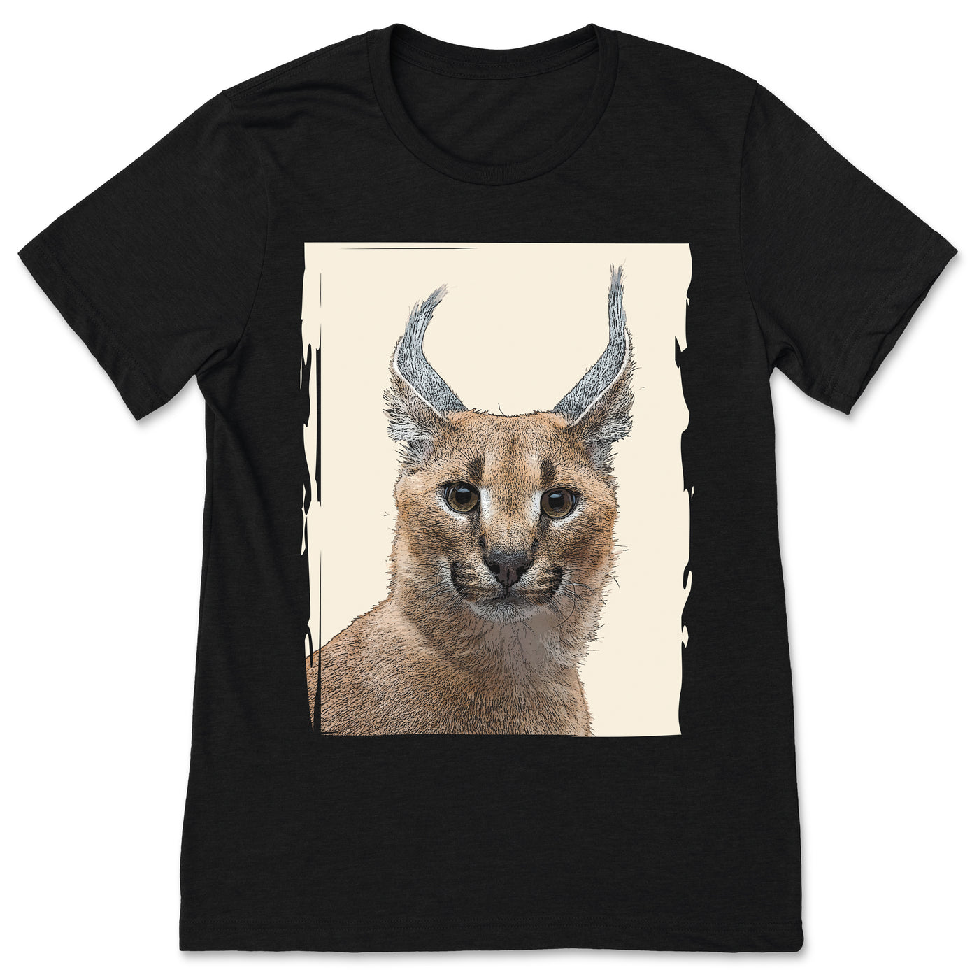 Big Floppa Meme Cat Caracal T-Shirt, Cool Funny Cats Caracals Gift, Wild Animals Lover Birthday Christmas Present, Boys Girls Dad Mom