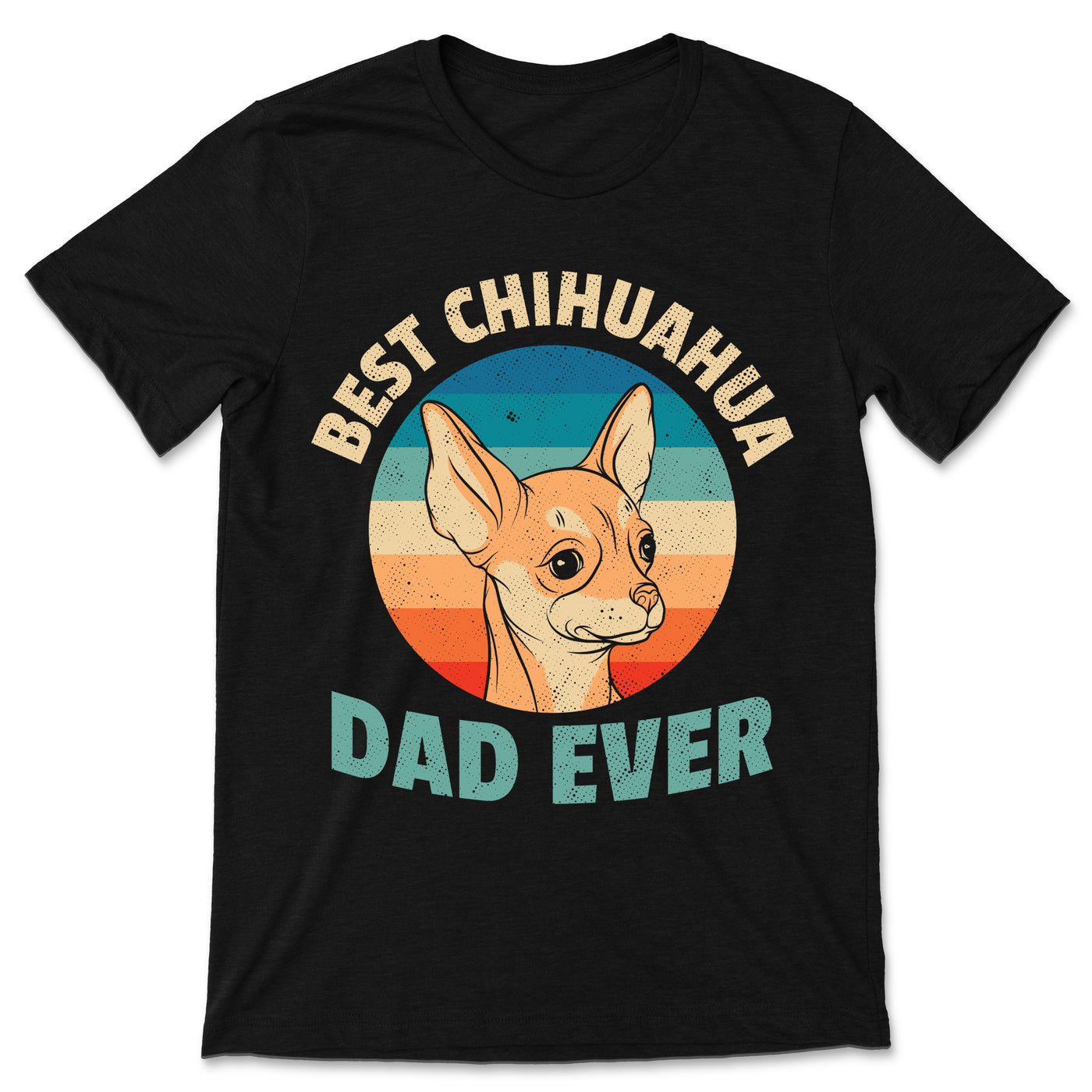 Best Chihuahua Dad Ever Vintage Cute T-Shirt, Chiwawa Dog Owner Gift, Funny Pet Puppy T Shirts, Birthday Christmas Costume, Father's Day