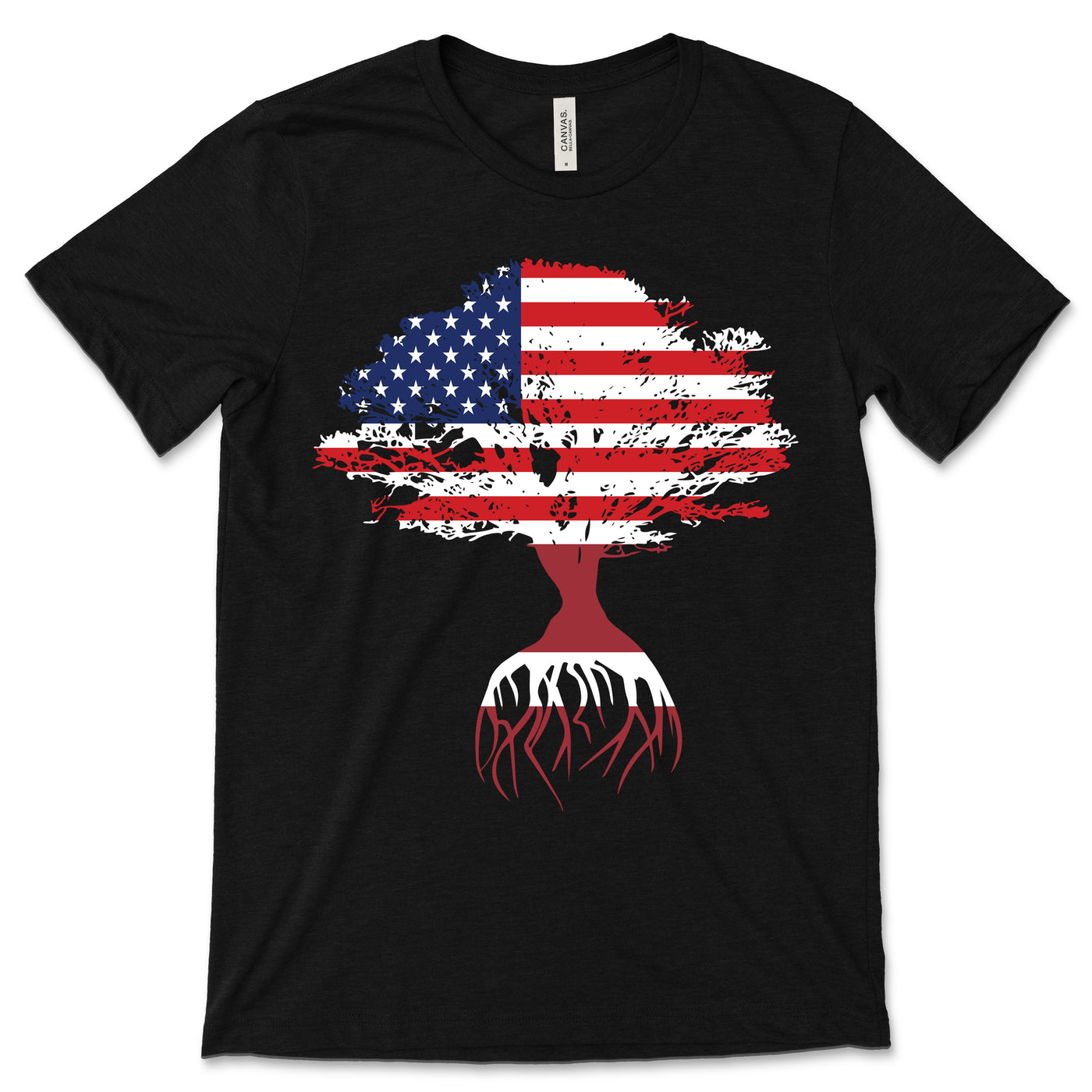 American Flag Latvian Roots Latvia Flag T-Shirt, Latvians, Latvian Gifts, Latvian Present, Latvian Birthday