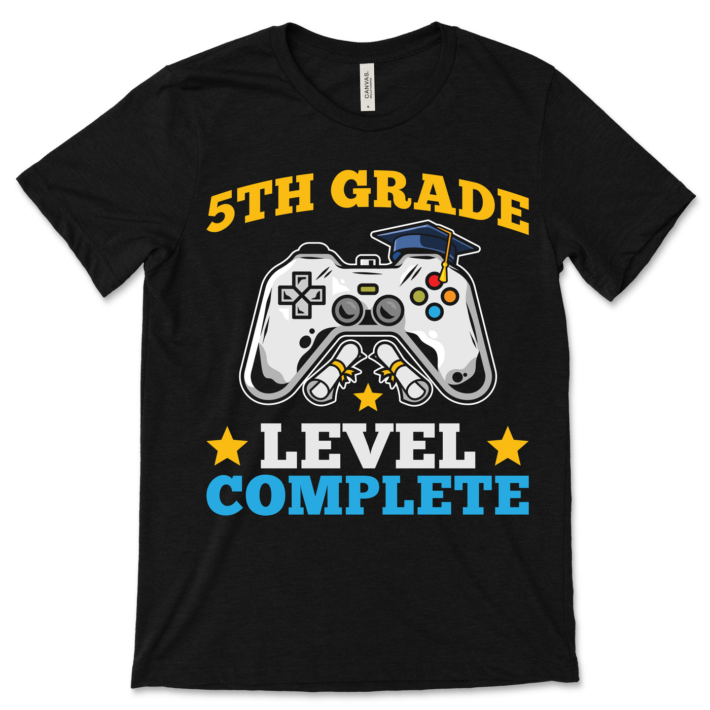 5th Grade Level Complete Video Games Lover Graduation Class School Graduate Gifts Gamer T-Shirt, Five Fifth Graduated Boys, Sixth Six 6th