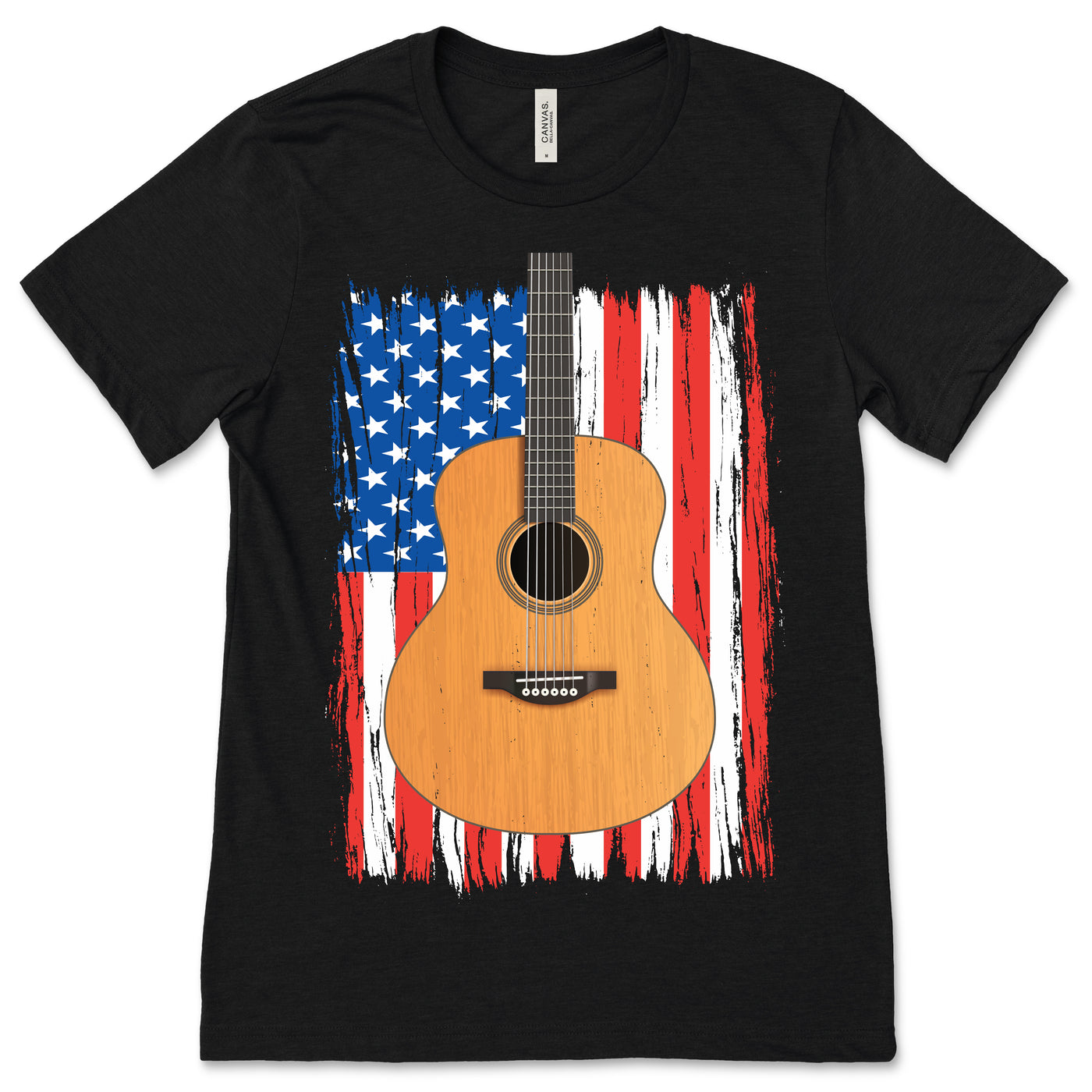 Acoustic Guitar American Flag Guitars Guitarist Player Gift T-Shirt, Musician Instructor Teacher, Music Band, Songwriter, Birthday Present,