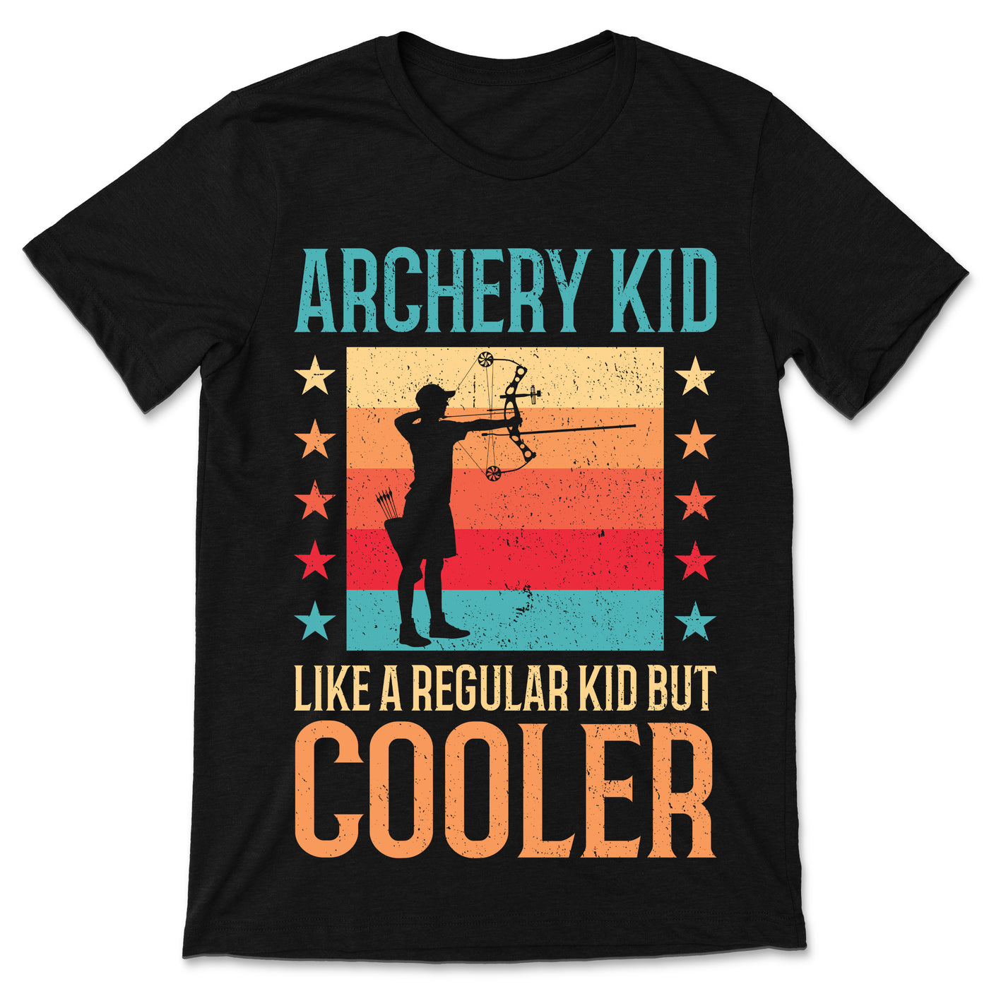 Archery Kid Like A Regular Kid But Cooler Archer Gift Outfit, Arrow Bow Sport Lover Present T-Shirt, Boys Bowman, Shooting Competition Team