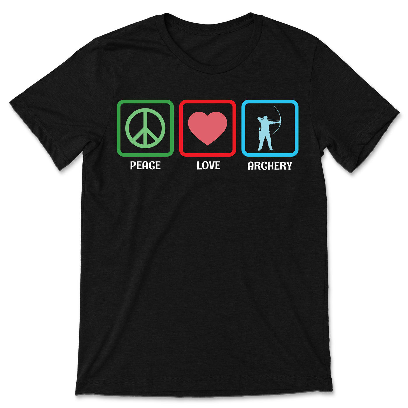 Archery Peace Love Archer Gift Outfit, Arrow Bow Sport Lover Present T-Shirt, Boys Girls Bowman, Shooting Competition Team, Dad Mom Family