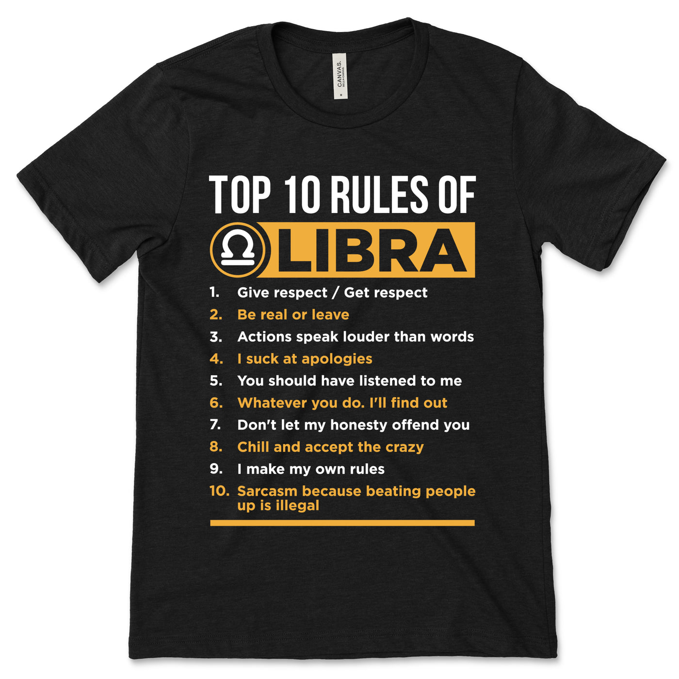 10 Rules of Libra Horoscope Zodiac Astrological Sign T-Shirt, Born On September 23 - October 22 Gifts, Libra Birthday, Christmas Present