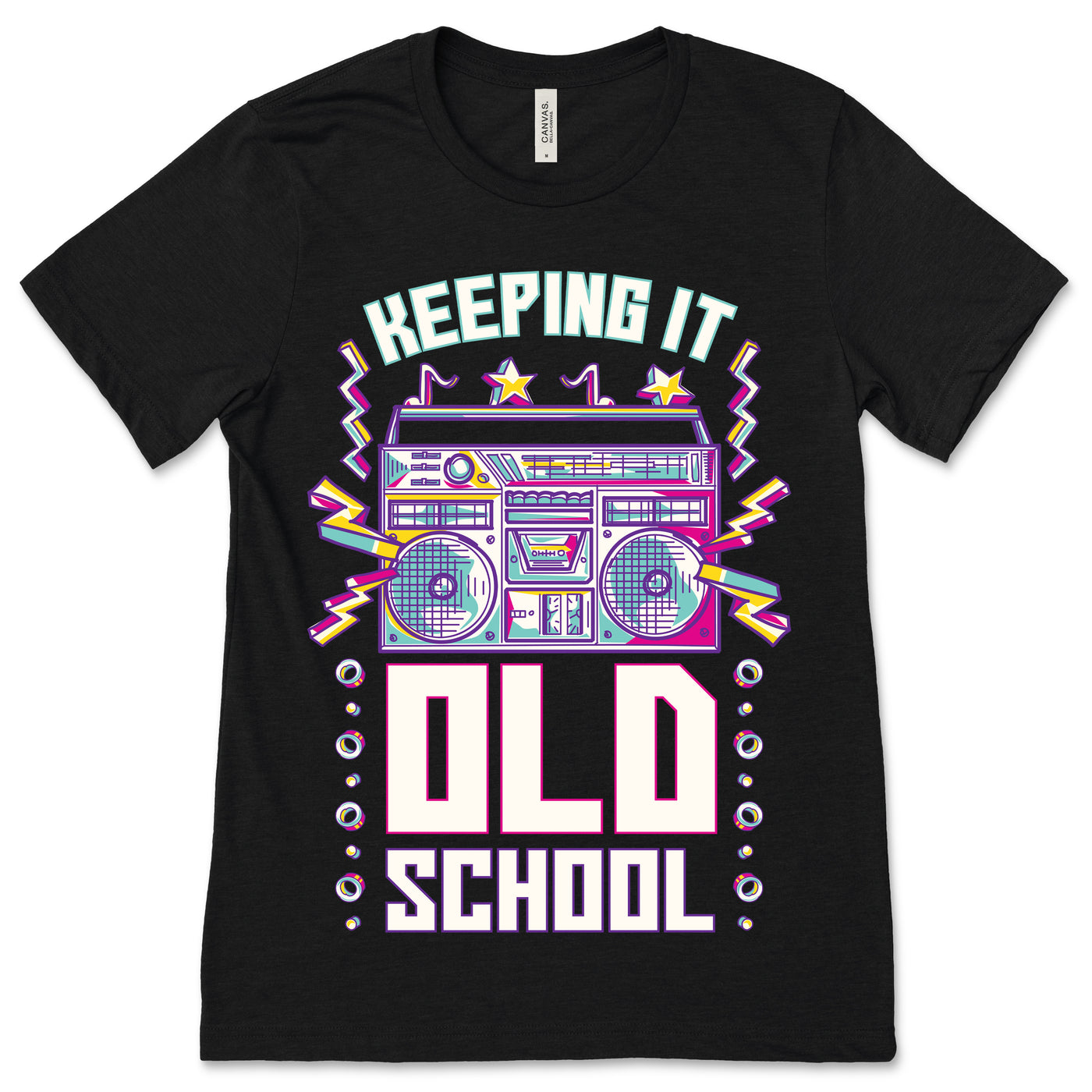 80s Old School Vibes Funny Cassette T-Shirt, Vintage Retro Themed Design, 60s 70s 80s 90s Analog Music Tapes Throwback Fashion