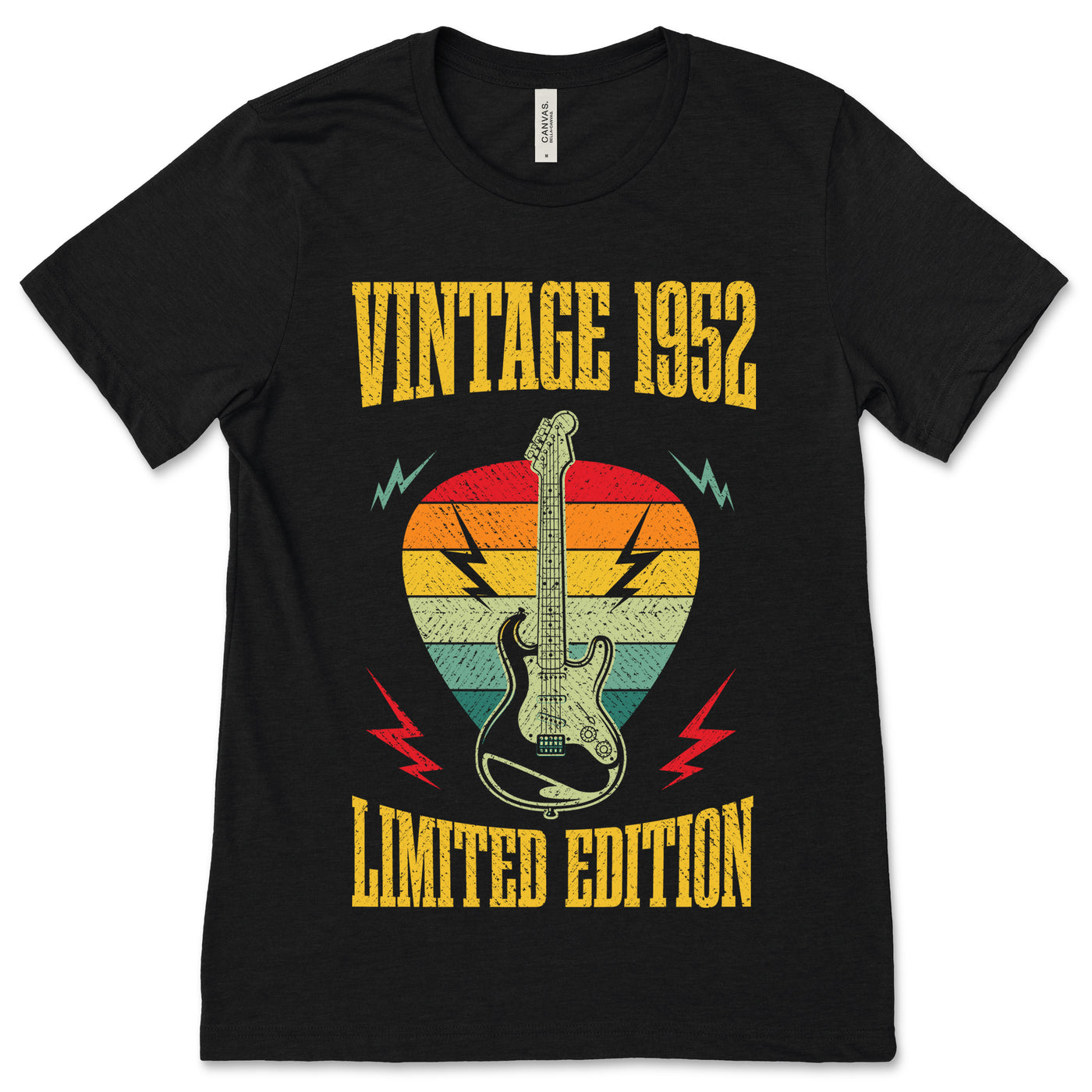 72 Year Old Gifts Vintage 1952 Limited Edition 72nd Birthday Guitars Guitarist Guitar Player Gift T-Shirt, Musician Birthday Present Dad,