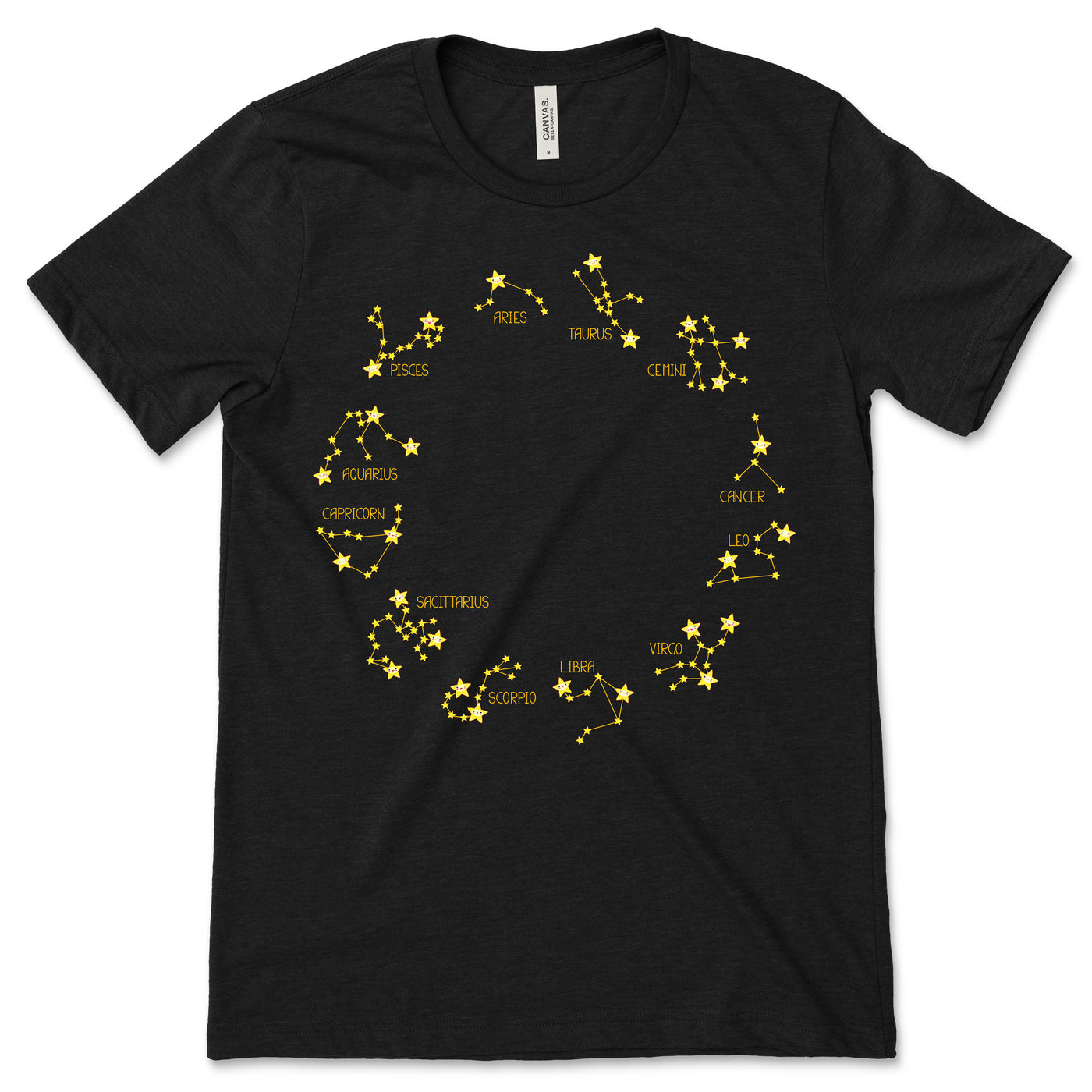 12 Astrology Zodiac Astrological Sign Facts T-Shirt, All Zodiacs Signs, Cute Horoscope Constellation T Shirts, Birthday Party Present Outfit