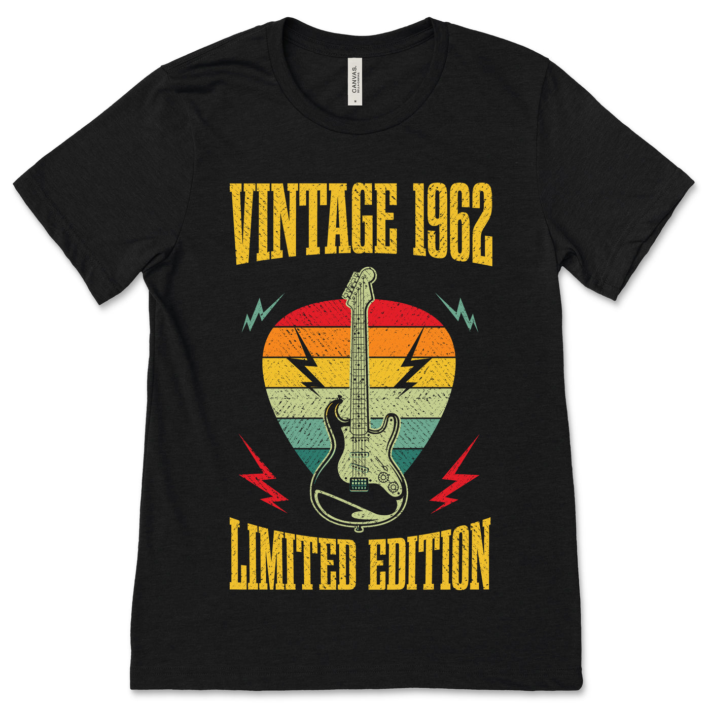 62 Year Old Gifts Vintage 1962 Limited Edition 62nd Birthday Guitars Guitarist Guitar Player Gift T-Shirt, Musician Birthday Present Dad,