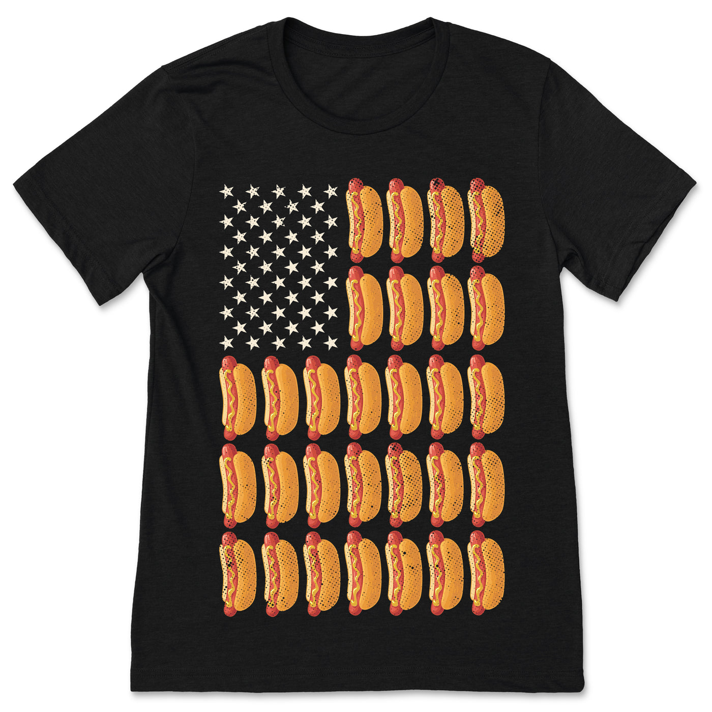 American Flag USA Hot Dog T-Shirt, Funny hotdog Lovers Gift, Street Food Party 4th of July Merica Independence Day Grilling Hotdogs Costume,