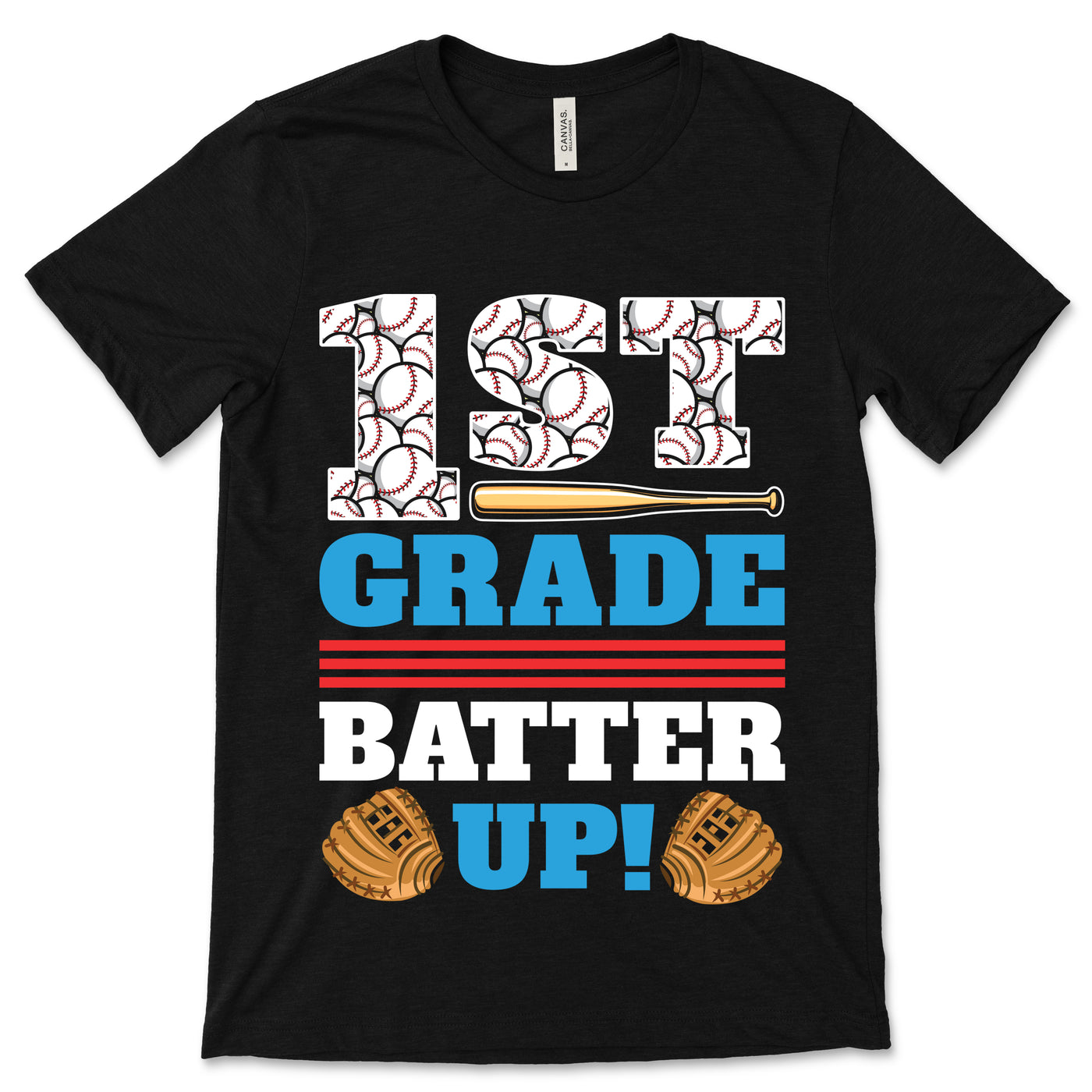 1st Grade Batter Up Baseball Catchers Sports Fans Playing Practice Lover Graduation Class School Graduate Gifts T-Shirt First Graduated Boys