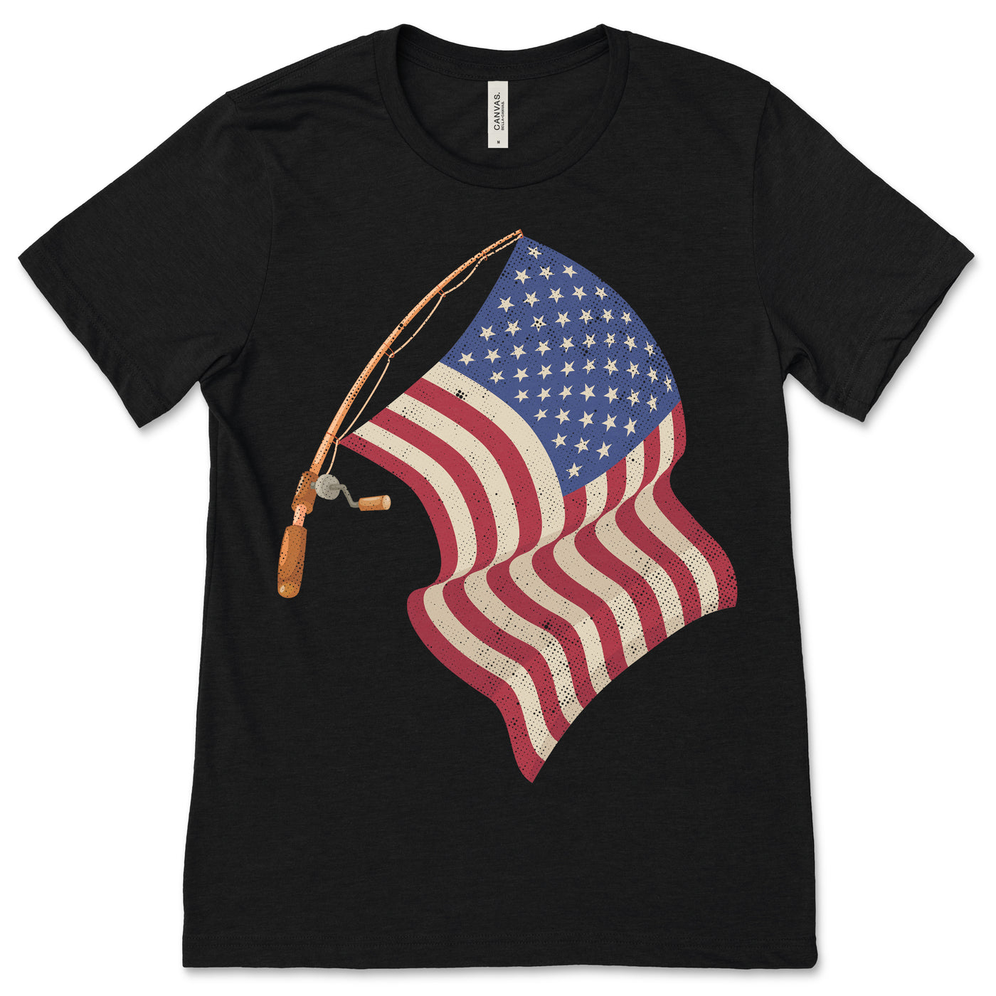 American Flag USA Fishing Fish Lover T-Shirt, US Fisherman Gifts, Father's Day Dad Grandma, Catfish, Bass, Pike, Carp Saltwater Fly Fishing,